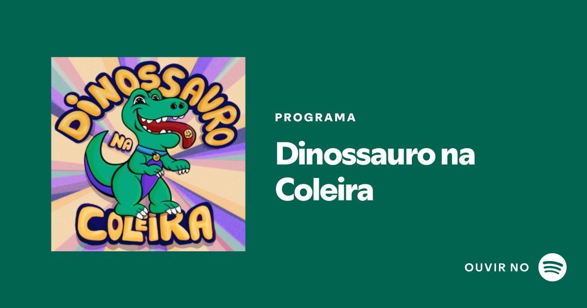 dinossauro na coleira