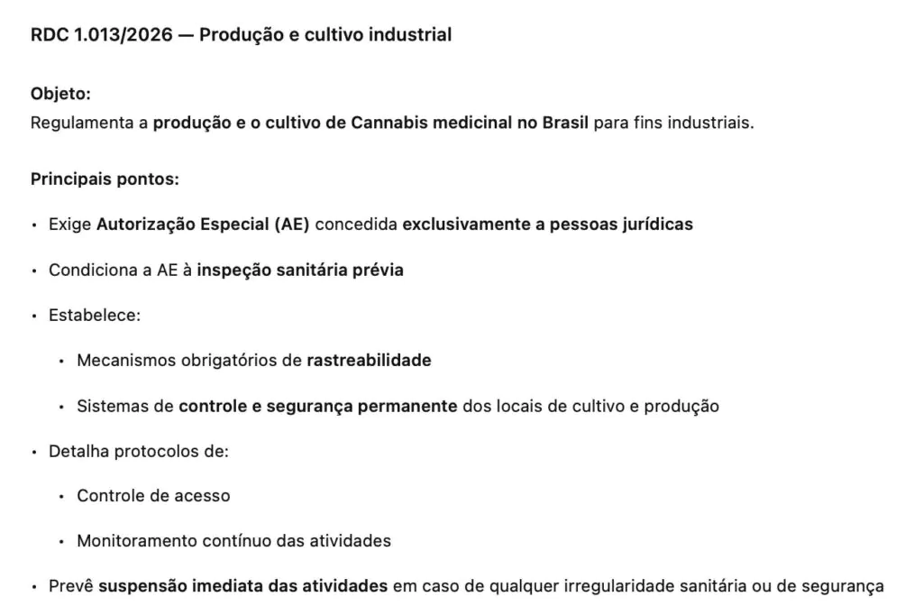 RDC anvisa regulação cultivo cannabis